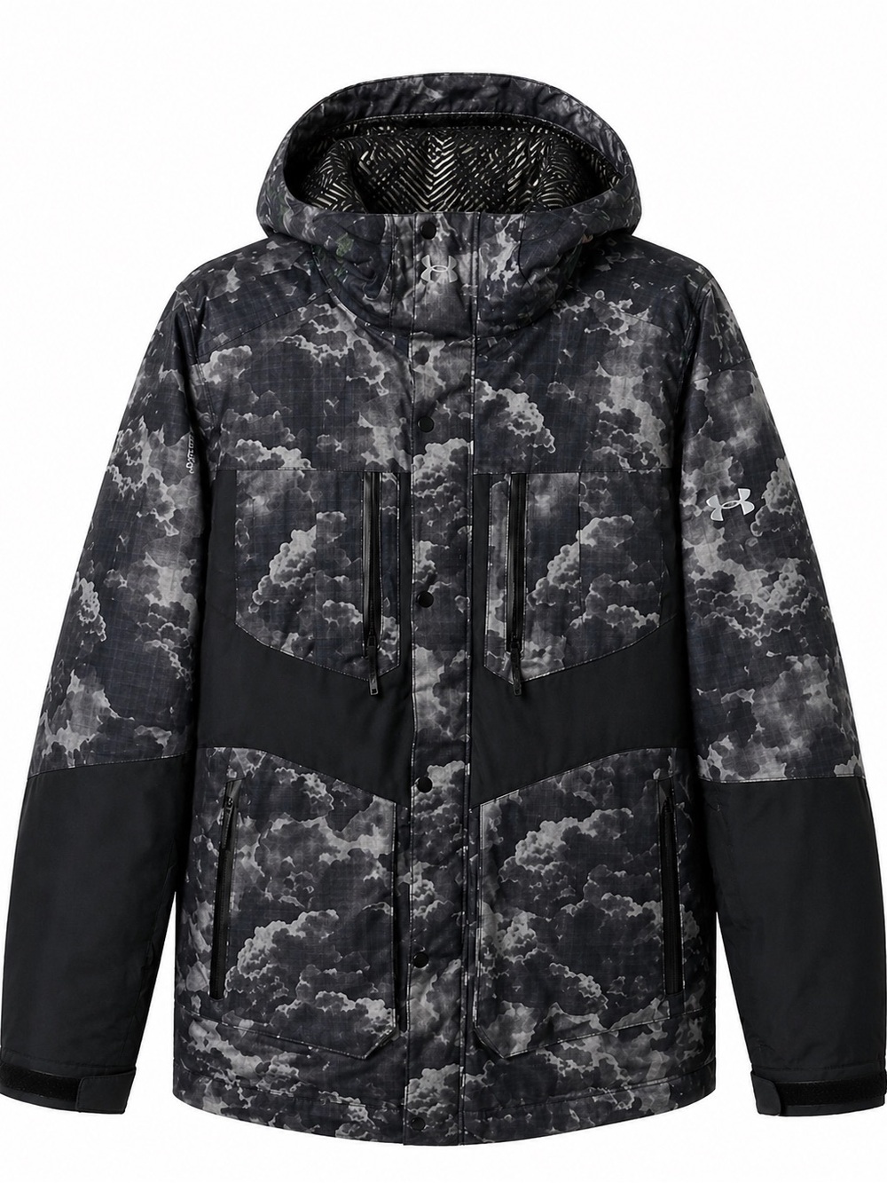 Under Armour Men's Cloud Patterned Cold Gear Infrared Ski or Snow Board Jacket.